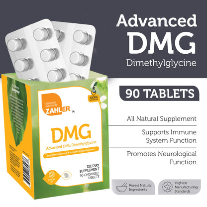 Zahler DMG 500mg Dimethylglycine - Endurance & Immune Support (90 Count)