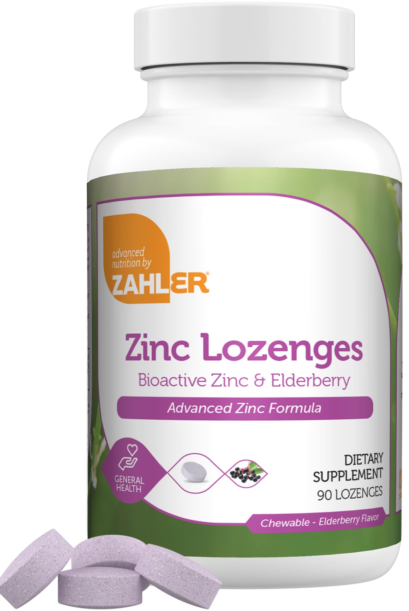 Zahler Elderberry Zinc Lozenges – Immune Support for Adults & Kids, 90 Count | Made in USA