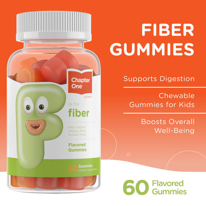 Zahler Fiber Gummies for Adults & Kids – 60 Count | Kosher & Digestive Support