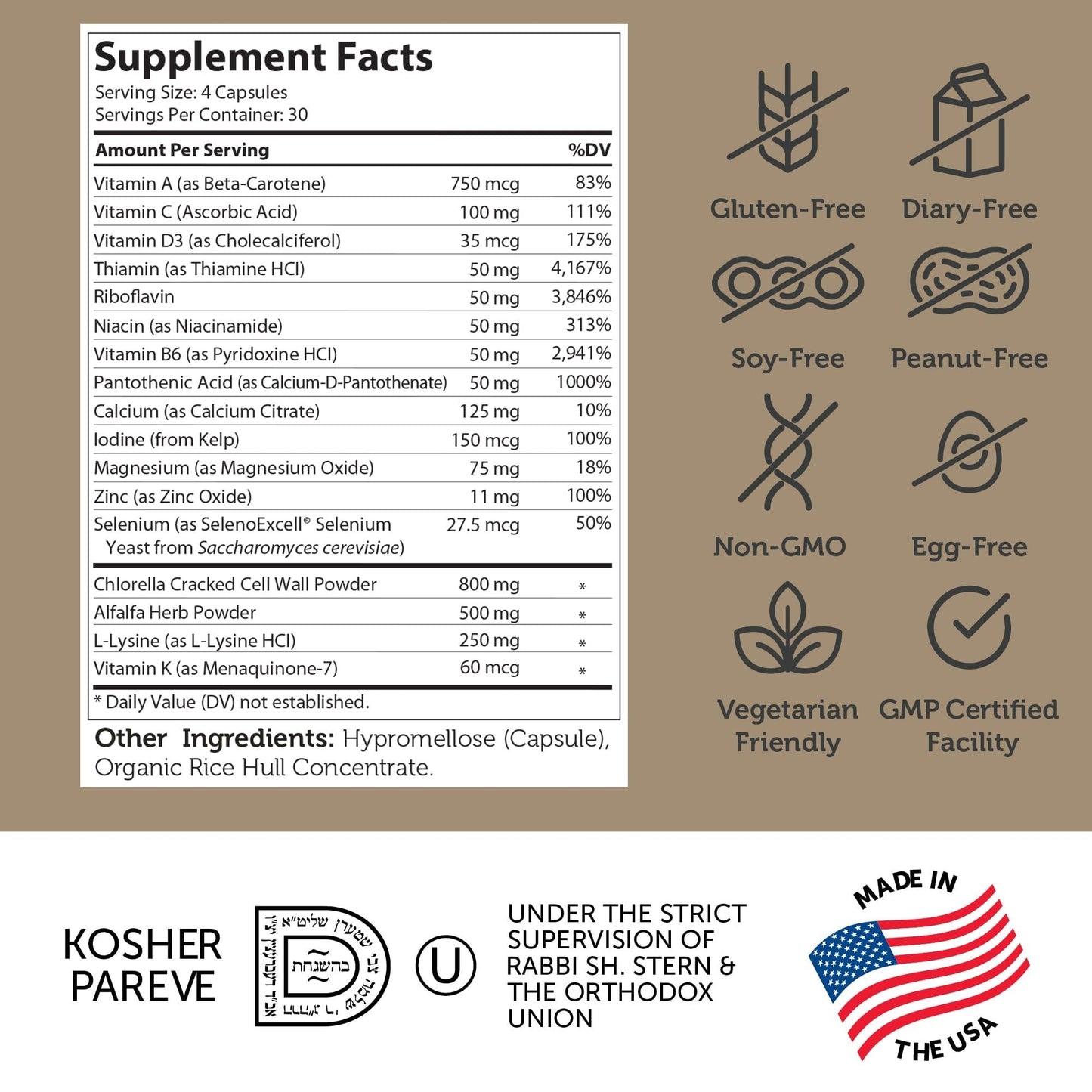 Zahler Height Factor - Healthy Growth Support Capsules (120 Count) – Kosher for Kids, Teens & Young Adults