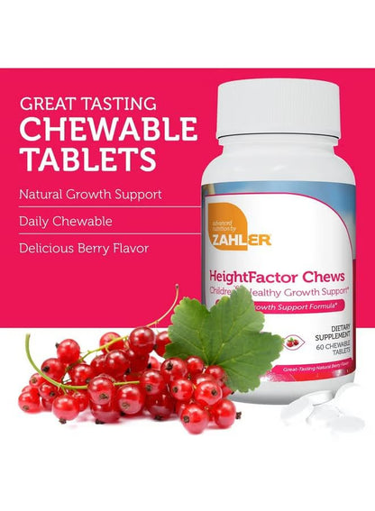Zahler HeightFactor Chews - Kids Growth Supplement (Age 4+) 60 Count