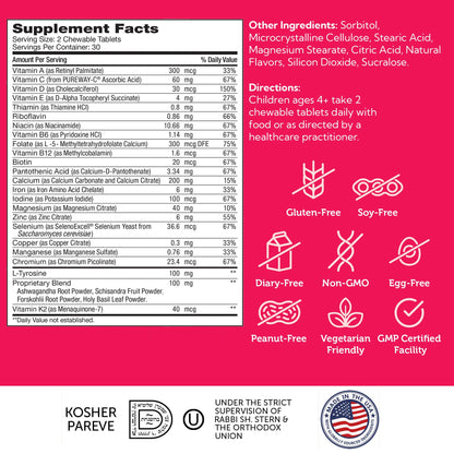 Zahler HeightFactor Chewable Tablets - Natural Kids Height Growth Supplement (60 Count)