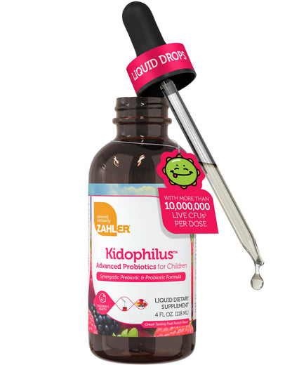 Zahler Kidophilus Liquid Probiotics for Kids – Fruit Punch, 4 fl oz