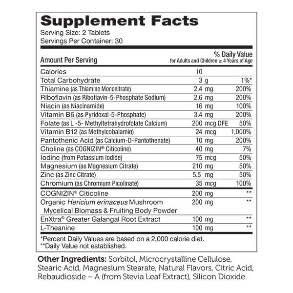 Zahler KidsActive Chewable Concentration Formula for Children | Fruit Punch 180 Tablets