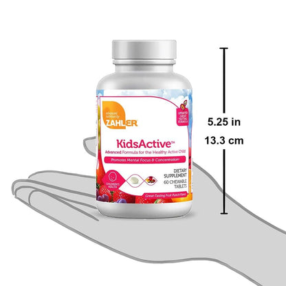 Zahler KidsActive Chewable Concentration Formula for Children | Fruit Punch 180 Tablets