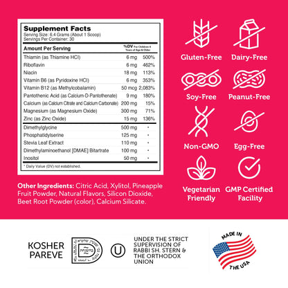 Zahler KidsActive - Kids Concentration Formula Powder | Fruit Punch, 30 Servings, Kosher