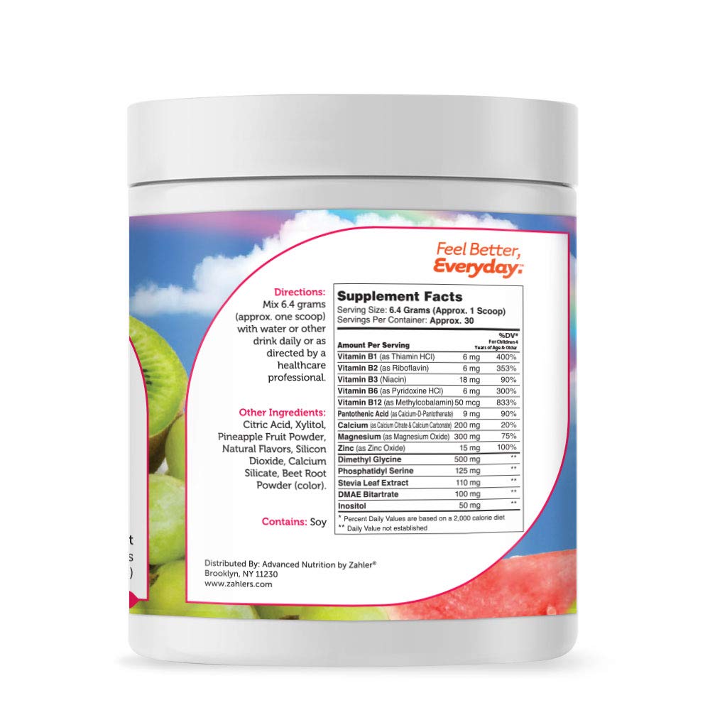 Zahler KidsActive Concentration Formula Powder - 30 Servings, Kosher, Fruit Punch