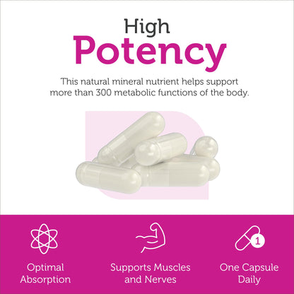 Zahler Magnesium Supplement Capsules 200 mg | 60 Count | Kosher Certified
