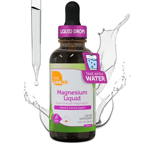 Zahler Magnesium Liquid | Super-Strength Magnesium for Muscle Support - 4 Fl Oz (Unflavored) BritishVita | Premium UK Vitamins & Wellness Supplements