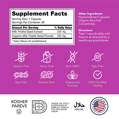 Zahler Milk Thistle Helps Support Healthy Liver Function