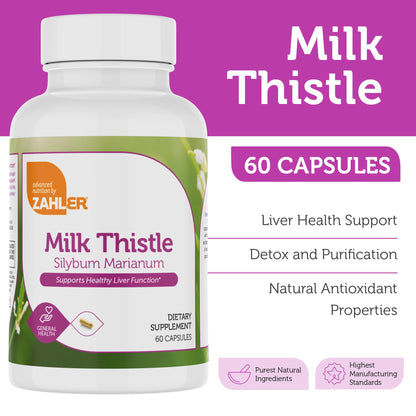 Zahler Milk Thistle Helps Support Healthy Liver Function