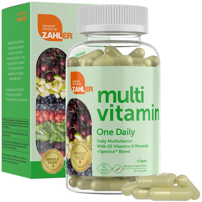 Zahler One Daily Vegan Multivitamin for Women & Men - 60 Count | Kosher, Gluten Free, Non-GMO
