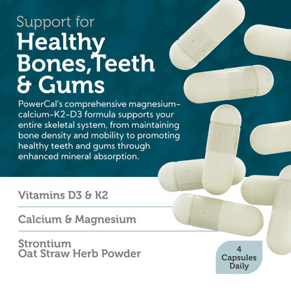 Zahler PowerCal Calcium D3 K2 Magnesium – Bone Health Support (120 Capsules)