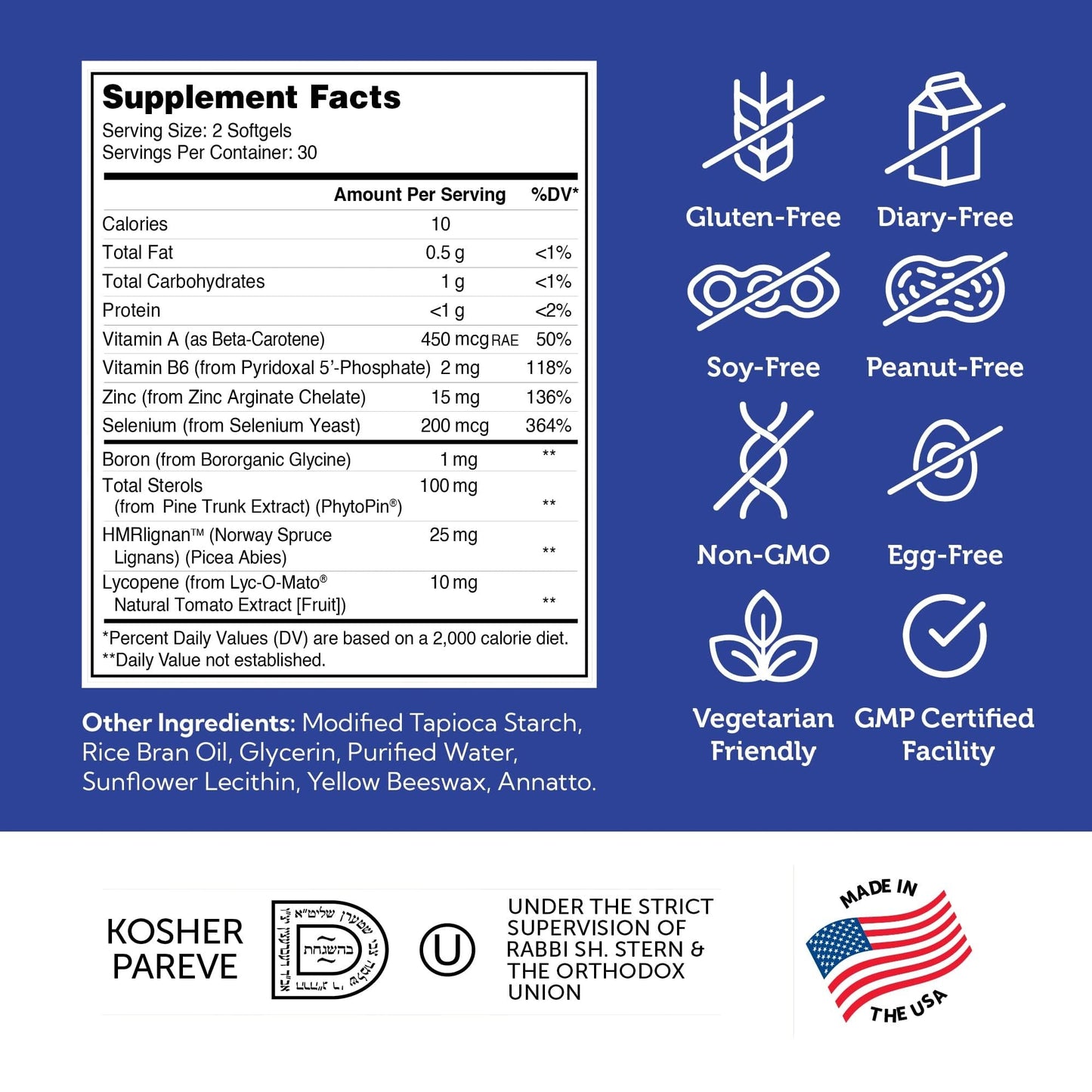 Zahler ProstAid+ Prostate Support – Urinary Flow & Male Health (60 Veggie Softgels) – Made in USA