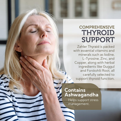 Zahler Thyraid Thyroid Support Complex - Iodine, L-Tyrosine, Zinc | 60 Capsules