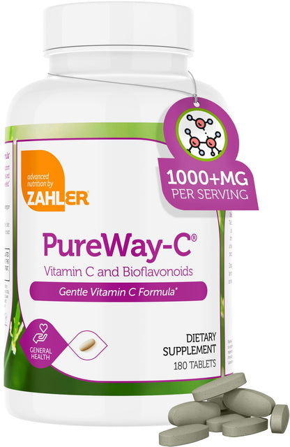 Zahler Vitamin C 1000mg with Bioflavonoids – Immune Support (180 Count)