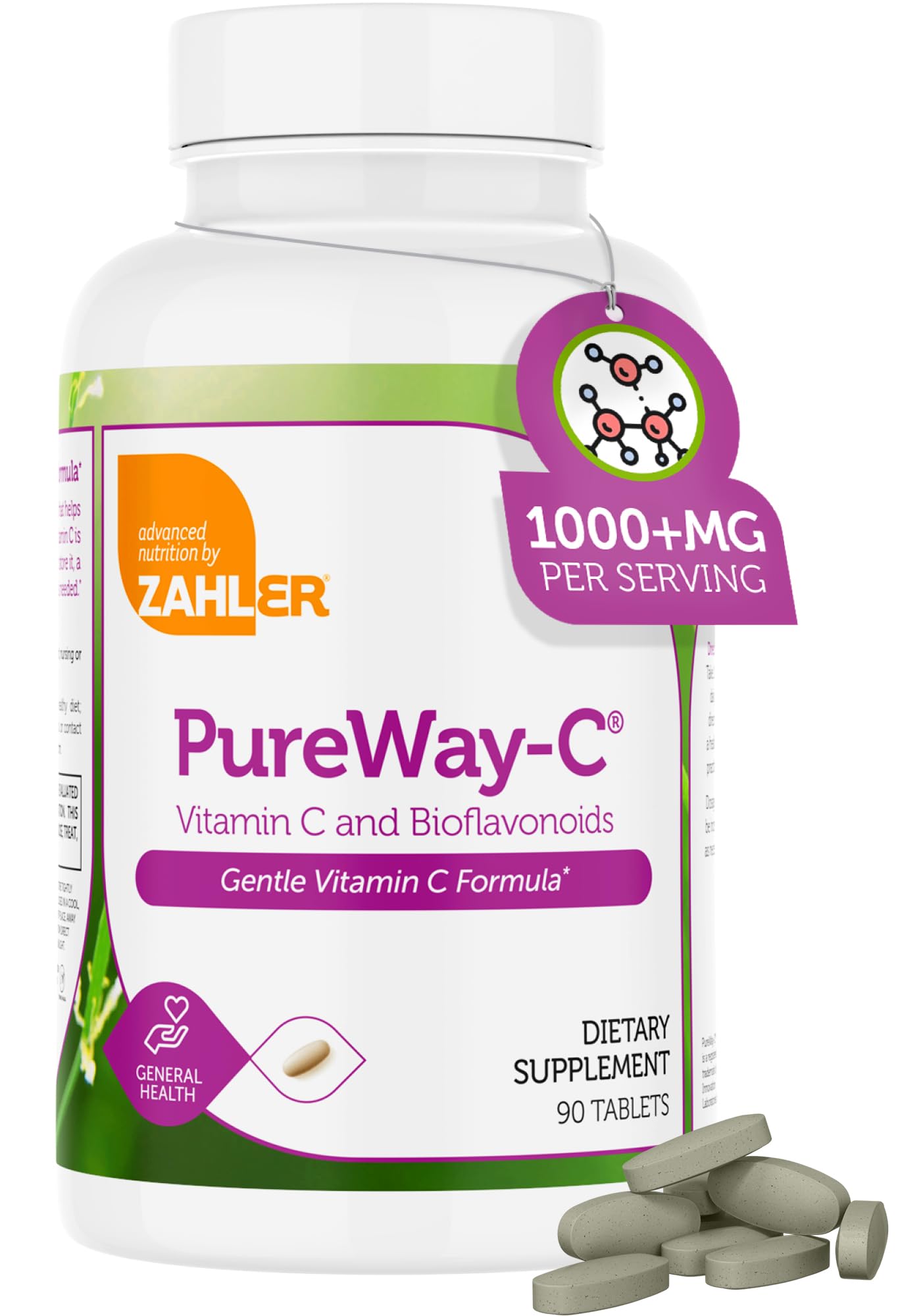 Zahler Vitamin C 1000mg with Bioflavonoids - Gentle Immune Support (90 Count)