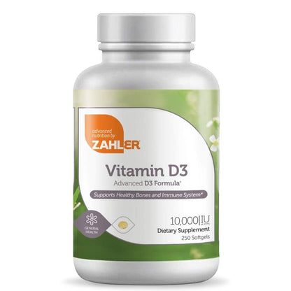Zahler Vitamin D3 10,000 IU Softgels – 250 Count | Kosher & Vegetarian Friendly