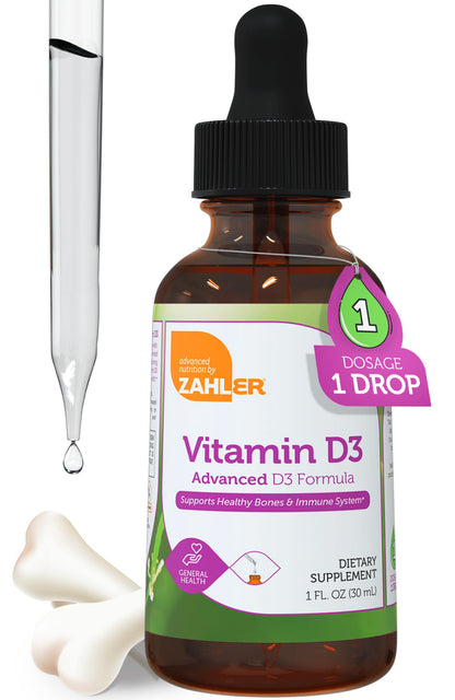 Zahler Liquid Vitamin D3 5000 IU - for Adults Bone & Immune Health - Vitamin D3 Supplements for Women & Men (1 fl oz)