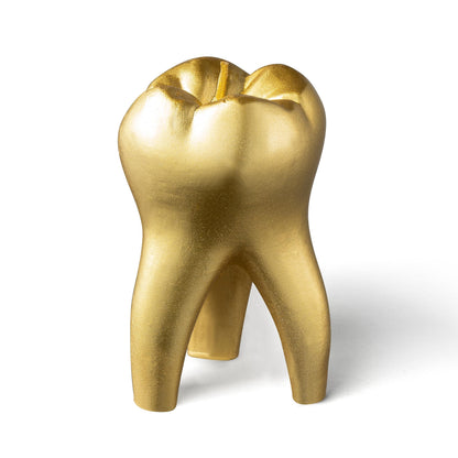 Zainpe Tooth Scented Candle - Gold Tooth Decor, Pine Fragrance, 3.7 x 2.1 in