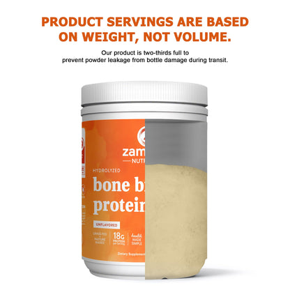 Zammex 100% Grass-Fed Beef Bone Broth Protein Powder – 20g Protein