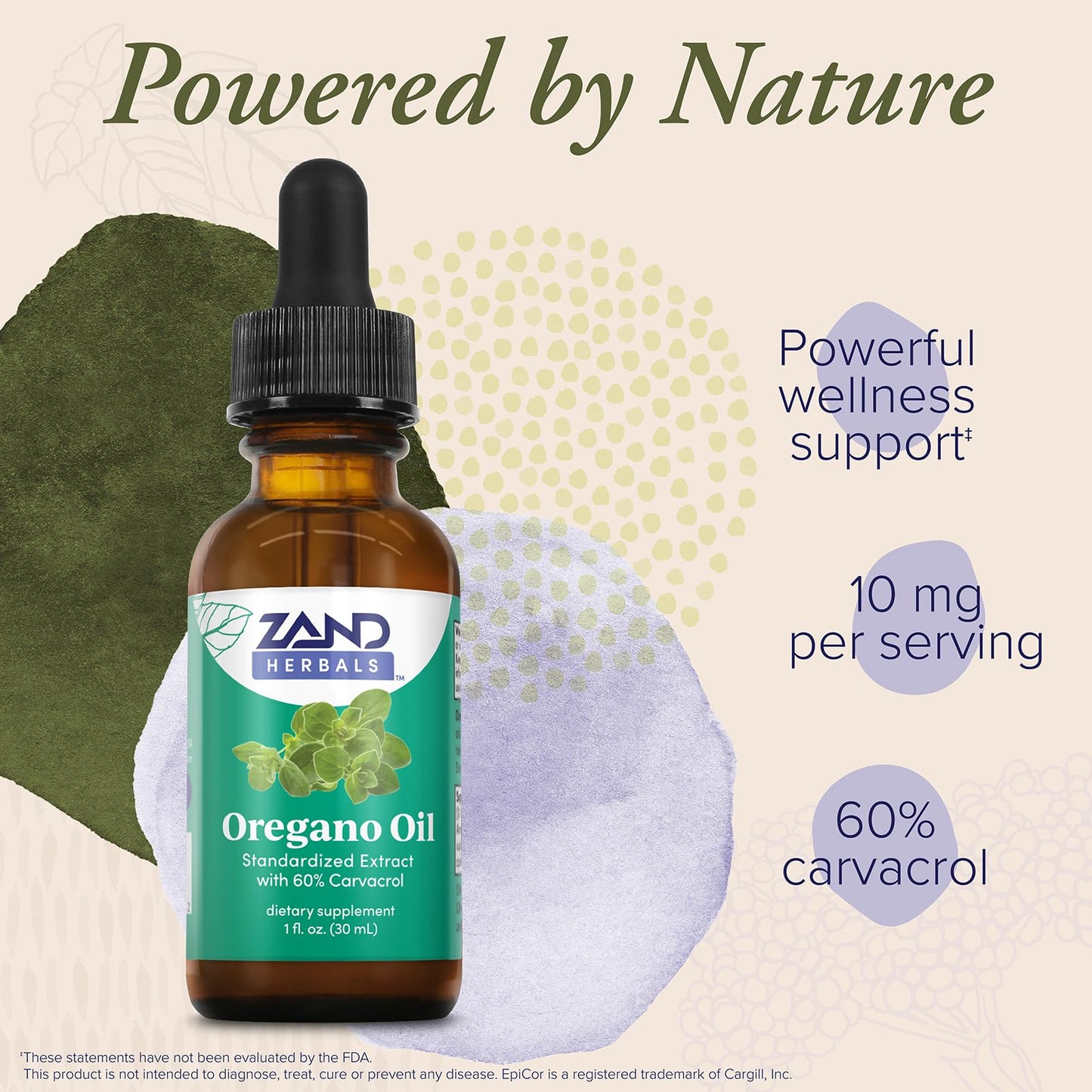 Zand Herbals Oregano Oil Drops – 60% Carvacrol, Organic EVOO, 1 oz
