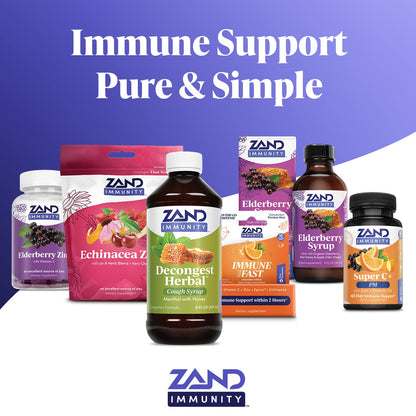 Zand Immunity Super C+ with Elderberry – 60 Tablets, All-Day Immune Support