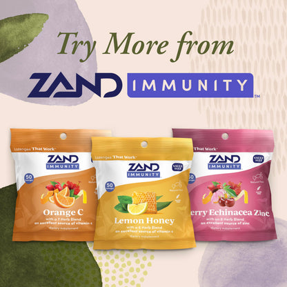 ZAND Immunity Variety 3 Pack: Lemon Zinc, Menthol & Cherry Echinacea Lozenges