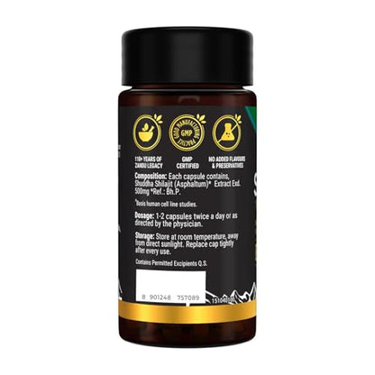 Zandu Shilajit Capsules (60 Caps) – Natural Energy, Stress Support & Immunity