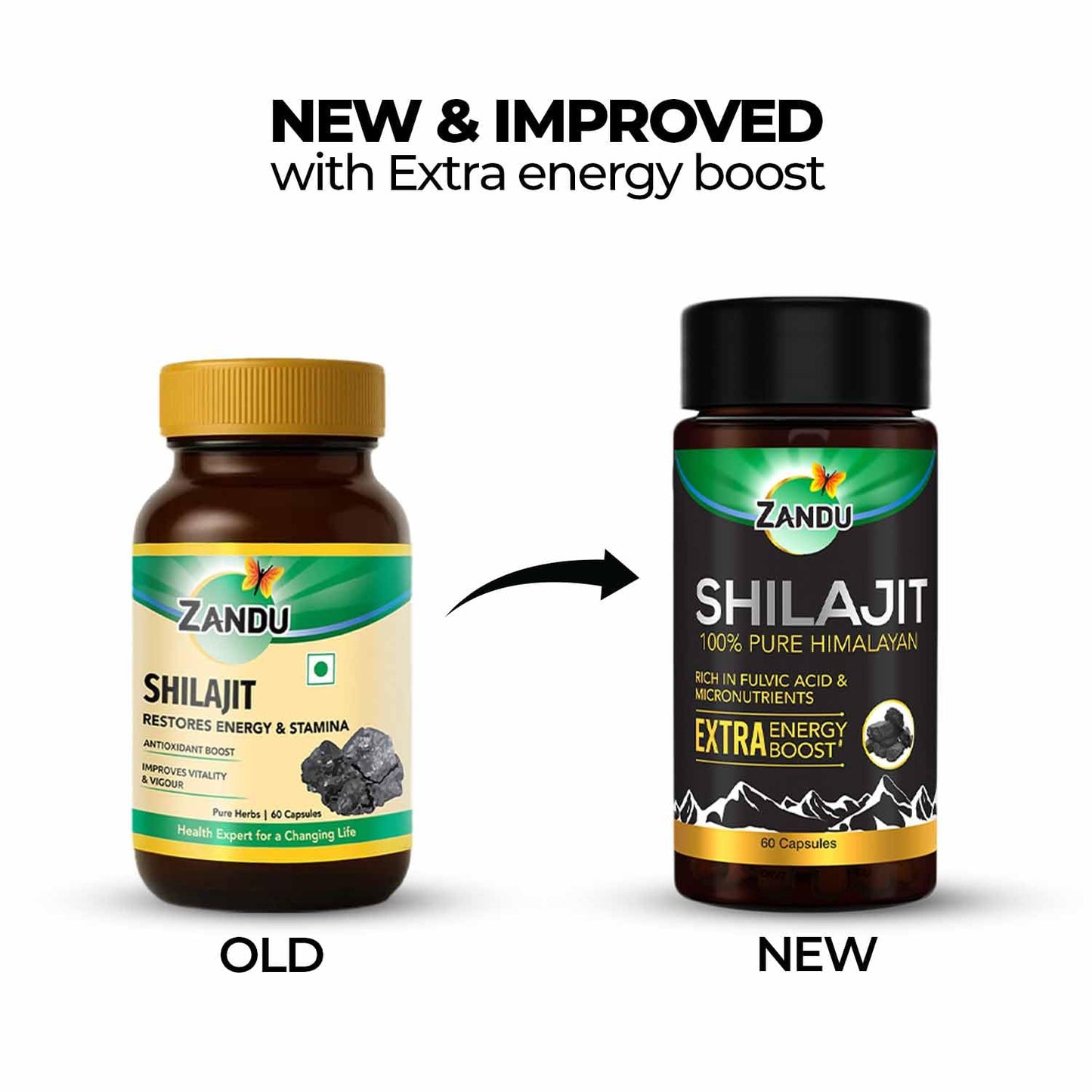 Zandu Shilajit Capsules (60 Caps) – Natural Energy, Stress Support & Immunity