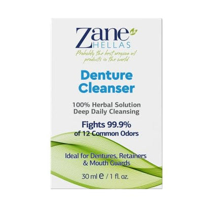 Zane Hellas Denture Cleaner with Oregano Oil | 100% Herbal, 1 oz