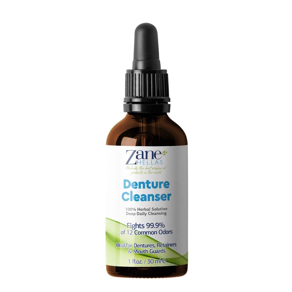 Zane Hellas Denture Cleaner with Oregano Oil | 100% Herbal, 1 oz