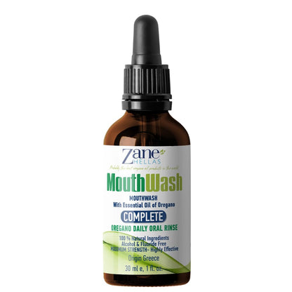 Zane Hellas MouthWash – Oregano Oil & Greek Mastic Herbal Rinse | Alcohol & Fluoride Free