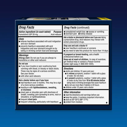 Zantac 360 Maximum Strength 20 mg Tablets – 25 Count | Heartburn Prevention & Relief