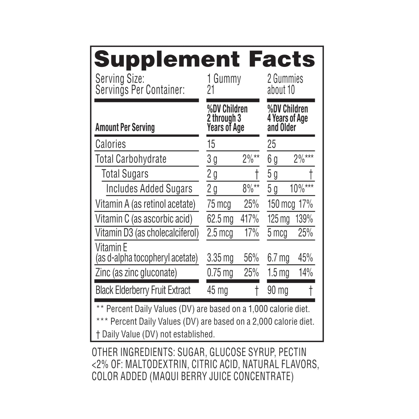 Zarbee's Kids Elderberry Gummies – Vitamin C, Zinc & Elderberry | 21 Count
