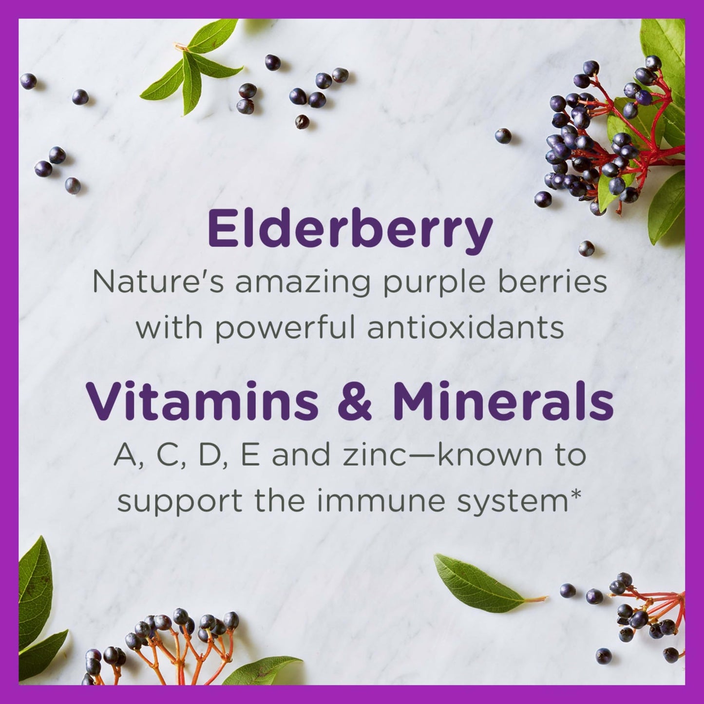 Zarbee's Kids Elderberry Gummies – Vitamin C, Zinc & Elderberry | 21 Count