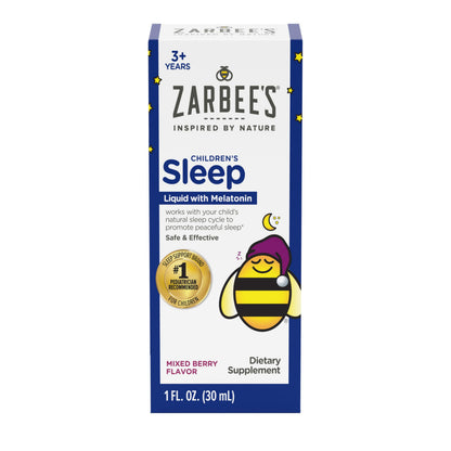 Zarbee's Kids Melatonin Liquid 1mg — Sleep Support for Ages 3+