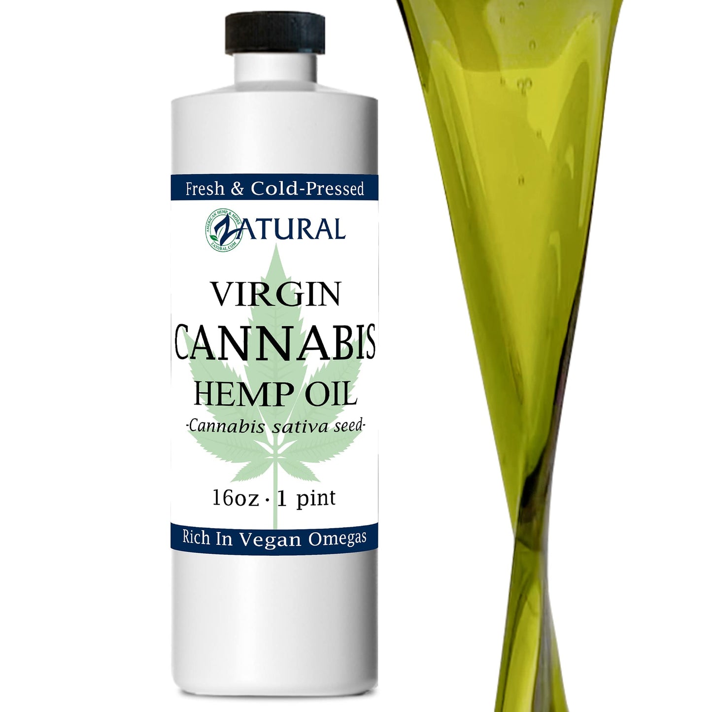 Zatural Hemp Oil 16 oz - Cold Pressed, 455,000mg, Omega 3 & 6, No Fillers | Therapeutic Grade