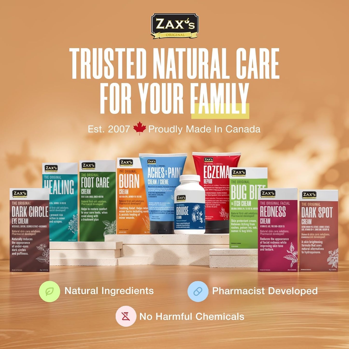 Zax's Original Bruise Vitamin 2-Pack – Pharmacist-Developed Bruising Supplements with Zinc, Vitamins C, D3, K | 120 Caps