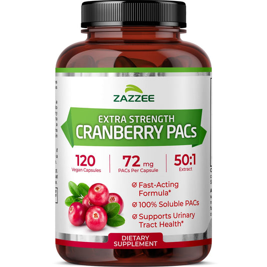 Zazzee Cranberry PACs – 72 mg per Capsule, 2x Strength, 120 Vegan Capsules, 50:1 Extract, Made in USA BritishVita | Premium UK Vitamins & Wellness Supplements