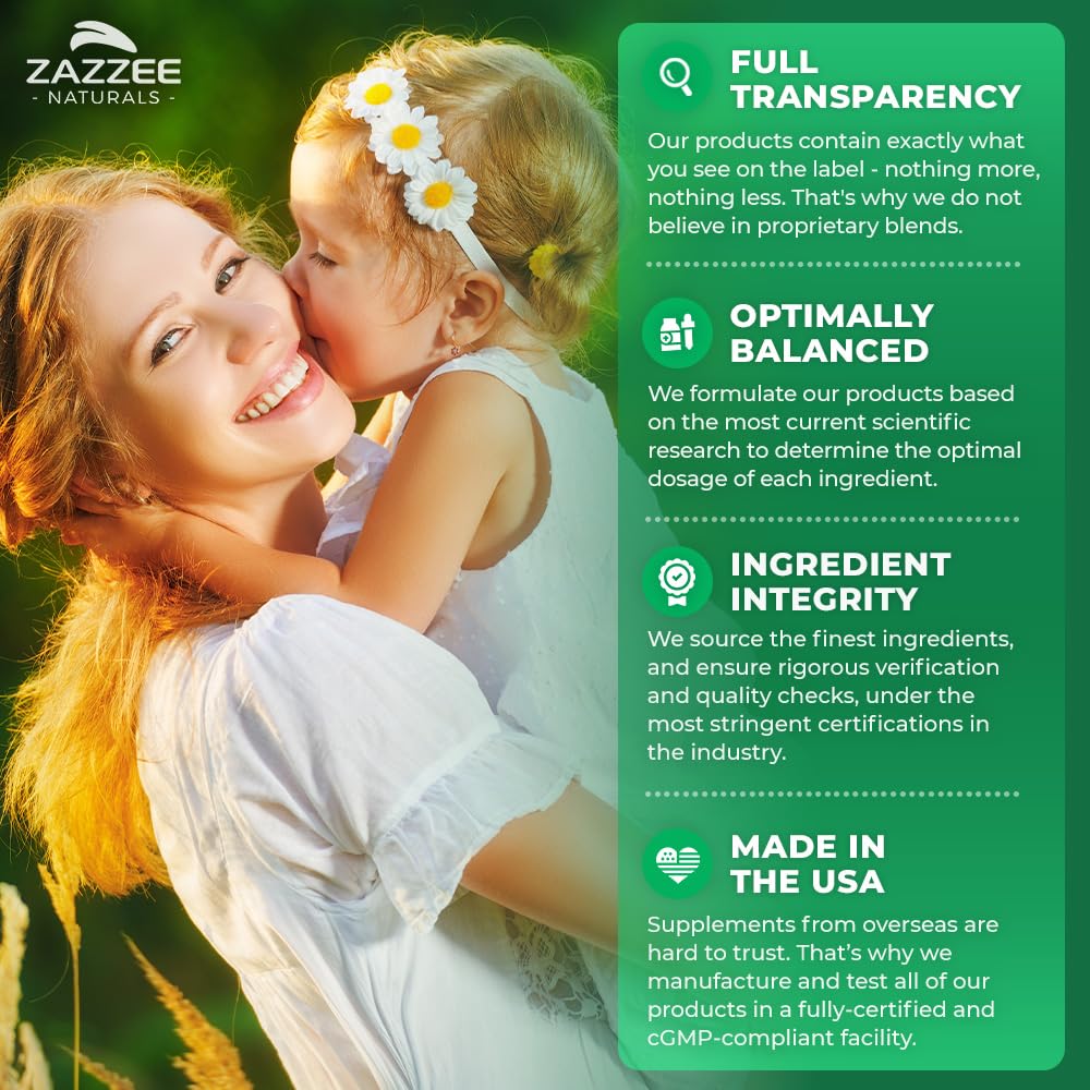 Zazzee USDA Organic Vitex 500 mg | 120 Vegan Capsules | 4-Month Supply