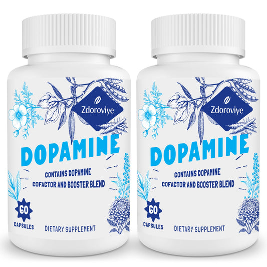 Zdoroviye Dopamine Supplements for Men & Women – 500mg Mucuna Pruriens (40% L-DOPA), 60 Capsules (2 Pack) BritishVita | Premium UK Vitamins & Wellness Supplements