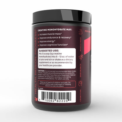 Zeal Micronized Creatine Monohydrate Powder – Unflavored, 5g per Serving | 72 Servings