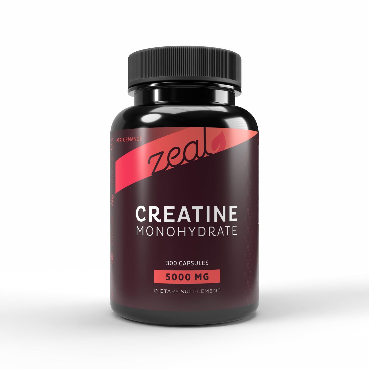 Zeal Creatine Monohydrate - 300 Capsules, Unflavored | Creatine Supplement