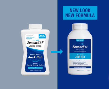 Zeasorb Super Absorbent Antifungal Powder for Jock Itch – 2.5 oz (Pack of 2) | Dermatologist Recommended