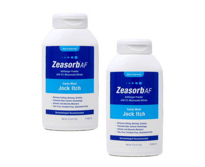 Zeasorb Super Absorbent Antifungal Powder for Jock Itch – 2.5 oz (Pack of 2) | Dermatologist Recommended