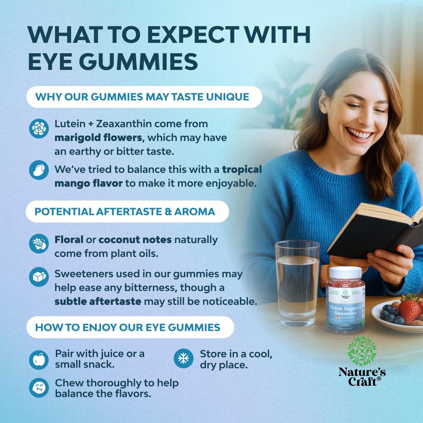 Zeaxanthin + Lutein Gummies for Adults – Vision Support & Blue Light Protection