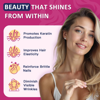 ZEBORA Biotin Gummies for Hair, Skin & Nails | Biotin, Zinc & Vitamins – 90 Blueberry Gummies