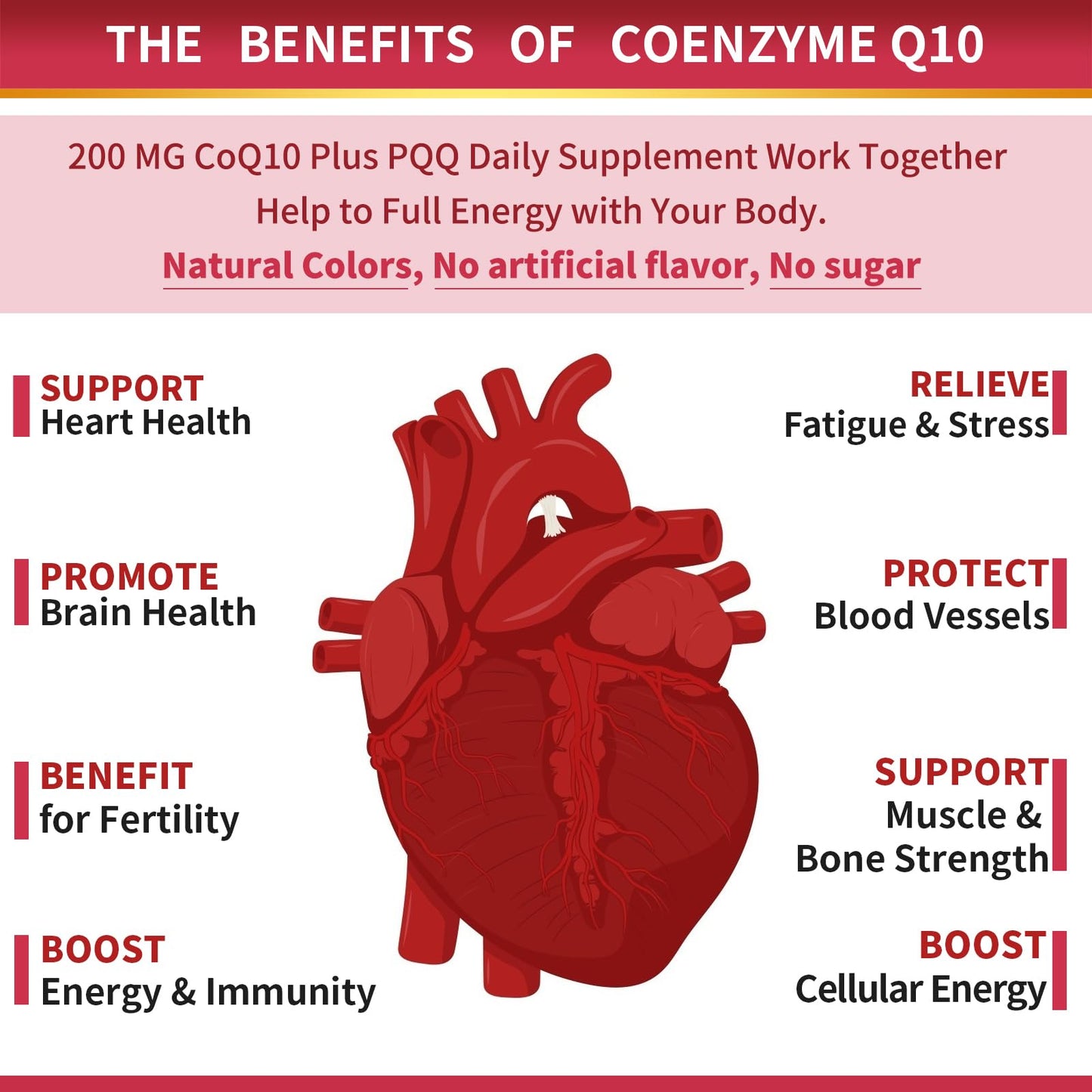 ZEBORA CoQ10-200mg Softgels with PQQ, BioPerine & Omega-3 – 120 Servings