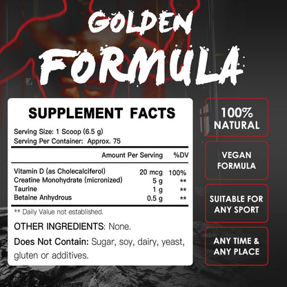 ZEBORA Micronized Creatine Monohydrate Powder – 5G Creatine, 75 Servings